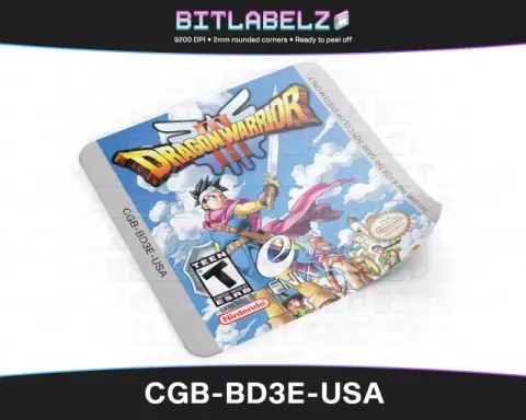 Dragon Warrior III - Etichetta Game Boy Color [CGB-BD3E-USA]