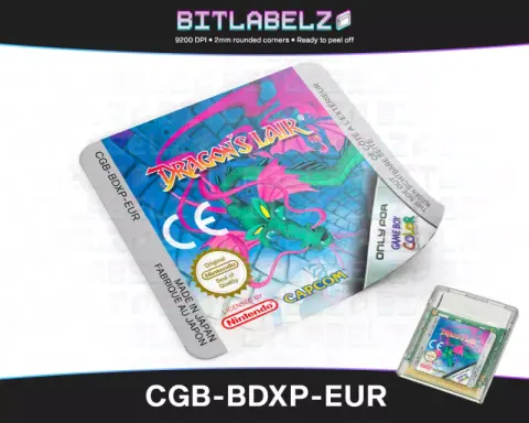 Dragon’s Lair - Etichetta Game Boy Color [CGB-BDXP-EUR]