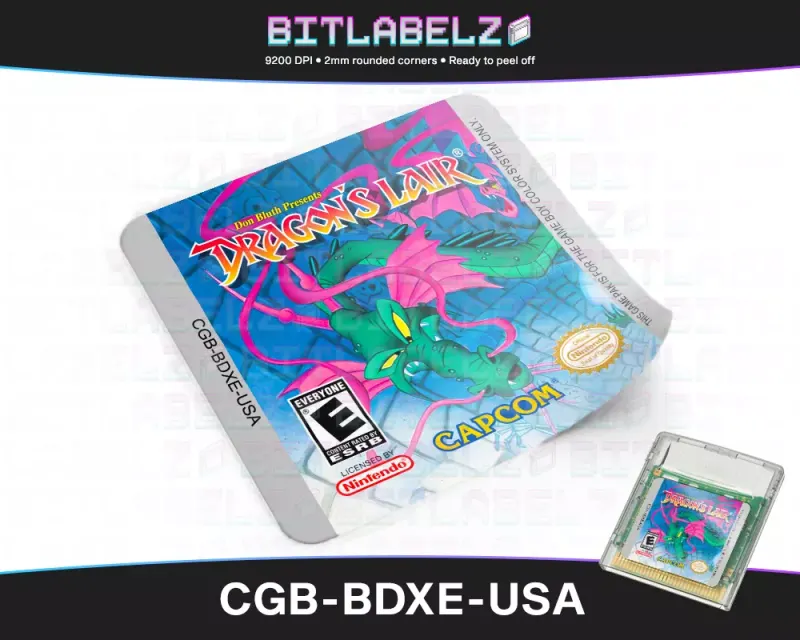 Dragon’s Lair - Etichetta Game Boy Color [CGB-BDXE-USA]