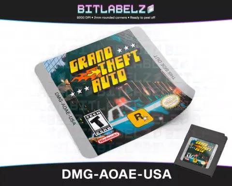 Grand Theft Auto GTA - Etichetta Game Boy Color [DMG-AOAE-USA]