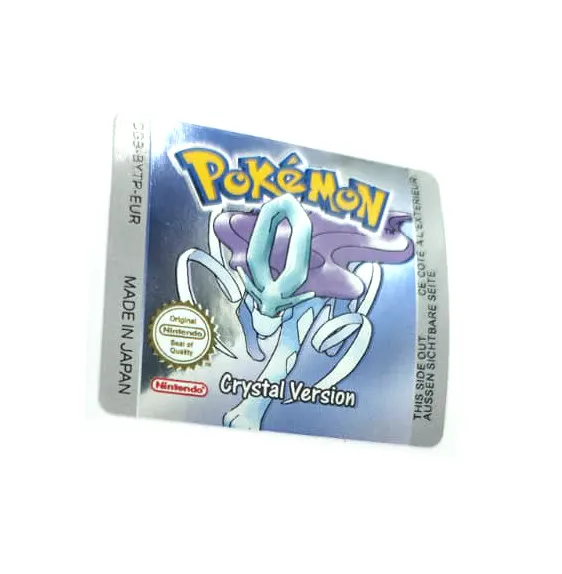 Pokemon Crystal Version - Etichetta Game Boy Color [CGB-BYTP-EUR] con effetto metallizzato