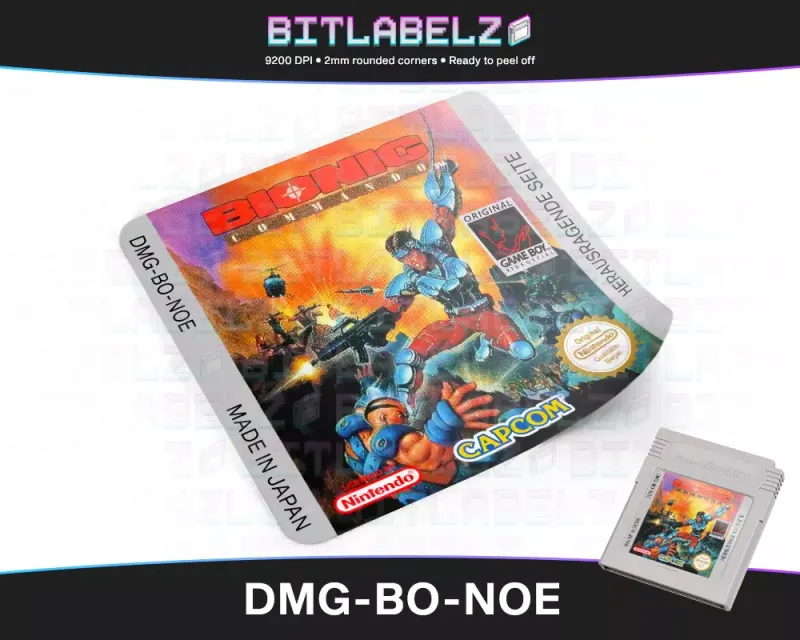 Bionic Commando - Étiquette Game Boy [DMG-BO-NOE]
