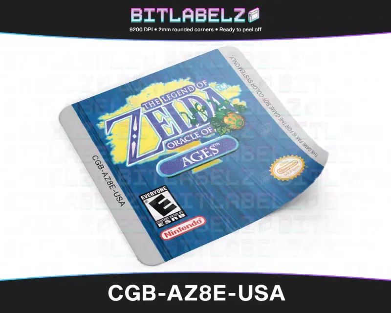 The Legend of Zelda: Oracle of Ages - Etichetta Game Boy Color [CGB-AZ8E-USA]