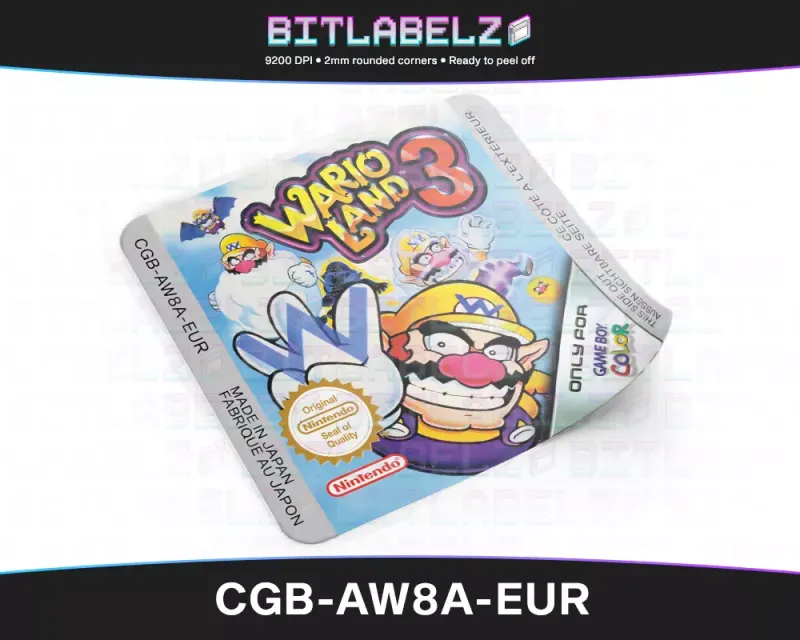 Wario Land 3 - Etichetta Game Boy Color [CGB-AW8A-EUR]