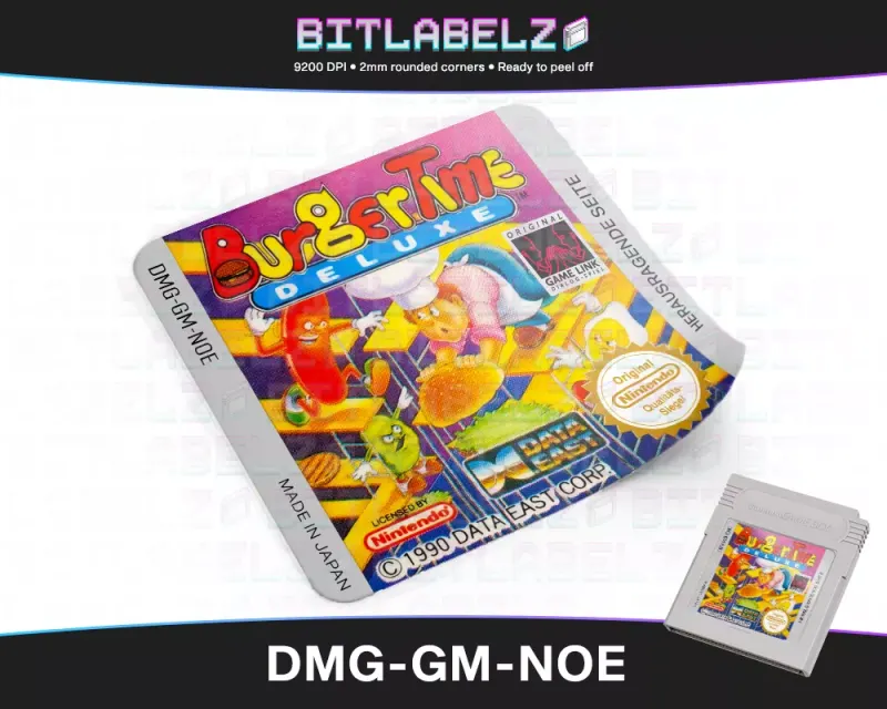 Burger Time Deluxe - Etichetta Game Boy [DMG-GM-NOE]