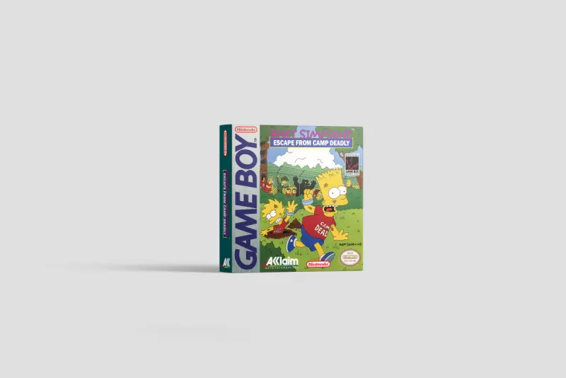 Bart Simpson's Escape from Camp Deadly - Boîte de remplacement Game Boy, image 2