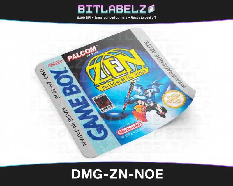 Zen - Intergalactic Ninja - Étiquette Game Boy [DMG-ZN-NOE]