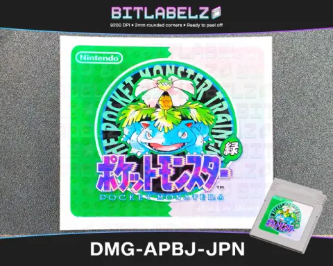 Pokemon Green - Holografisches Game Boy Label [DMG-APBJ-JPN]