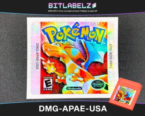 Pokemon Red - Holografisches Game Boy Label [DMG-APAE-USA]