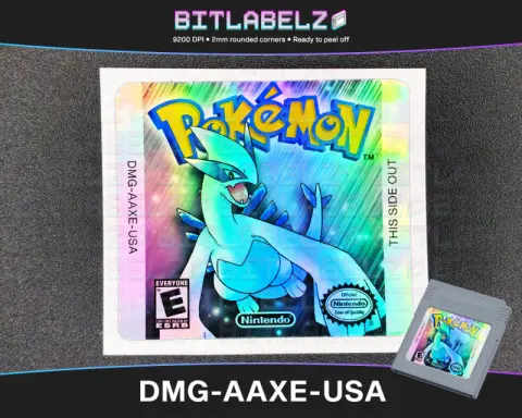 Pokemon Silver - Étiquette Game Boy holographique [DMG-AAXE-USA]