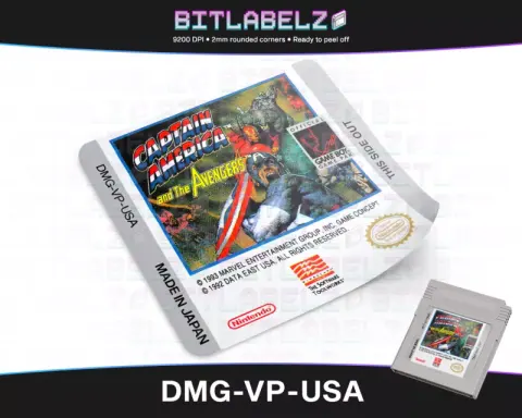 Captain America and The Avengers - Étiquette Game Boy [DMG-VP-USA]