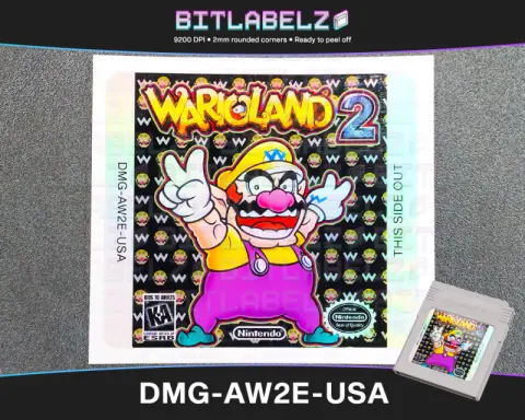 Wario Land 2 - Etichetta Game Boy olografica [DMG-AW2E-USA]