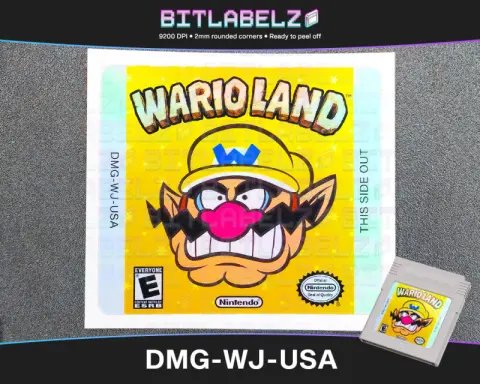 Wario Land - Étiquette Game Boy holographique [DMG-WJ-USA]