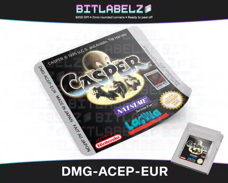 Casper - Etichetta Game Boy [DMG-ACEP-EUR]