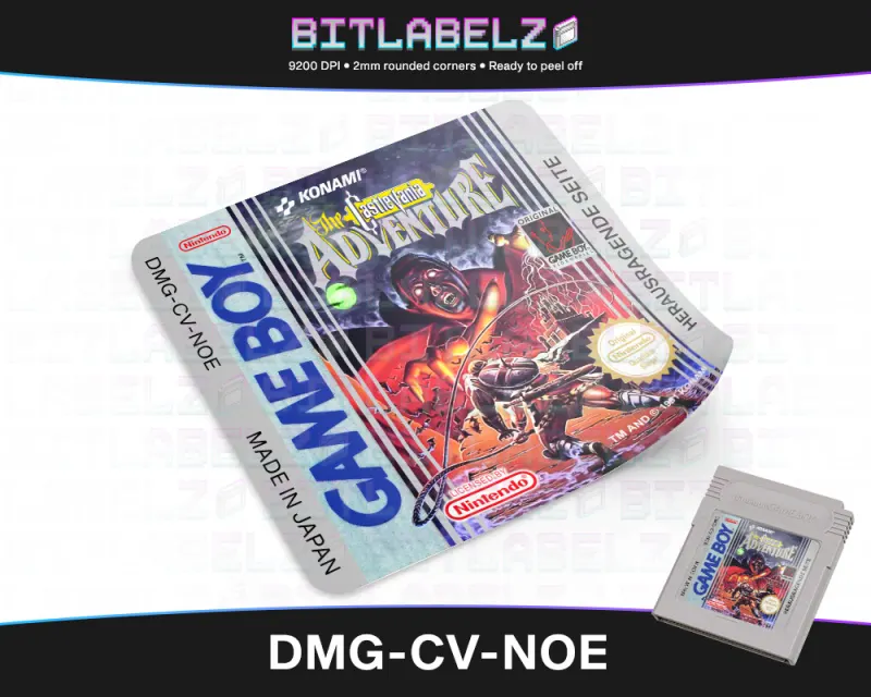 Castlevania: The Adventure - Etichetta Game Boy [DMG-CV-NOE]