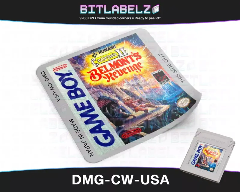 Castlevania II: Belmont's Revenge - Etichetta Game Boy [DMG-CW-USA]