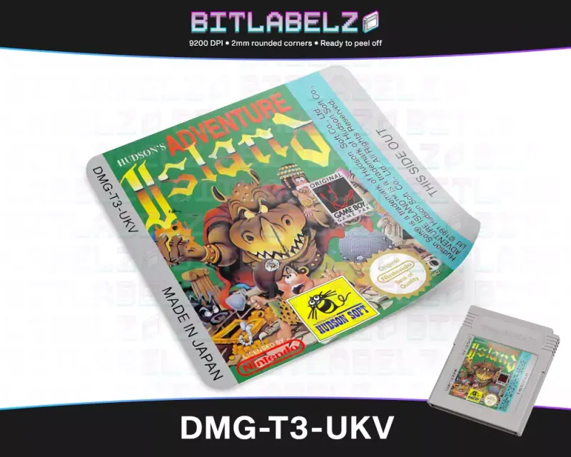 Adventure Island - Etichetta Game Boy [DMG-T3-UKV]