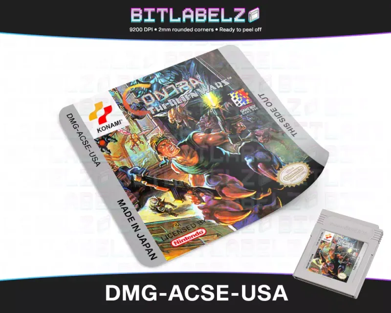 Contra: The Alien Wars - Étiquette Game Boy [DMG-ACSE-USA]