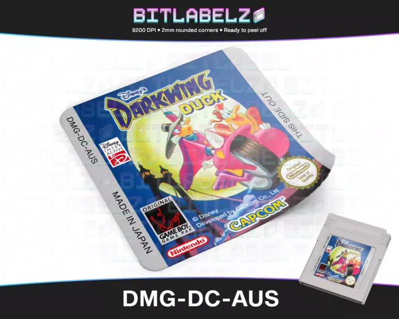 Darkwing Duck - Etichetta Game Boy [DMG-DC-AUS]