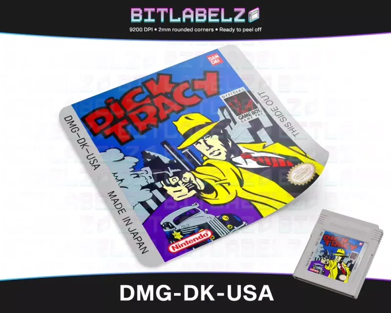 Dick Tracy - Etichetta Game Boy [DMG-DK-USA]