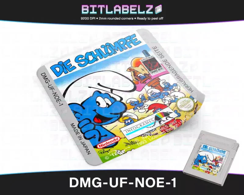 Die Schlümpfe - Etichetta Game Boy [DMG-UF-NOE-1]