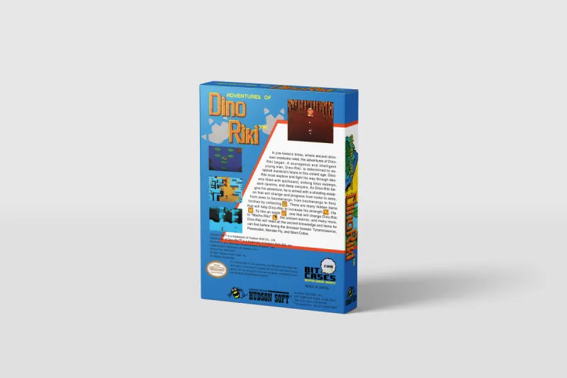 Adventures of Dino Riki - Boîte de remplacement Nintendo NES, image 3