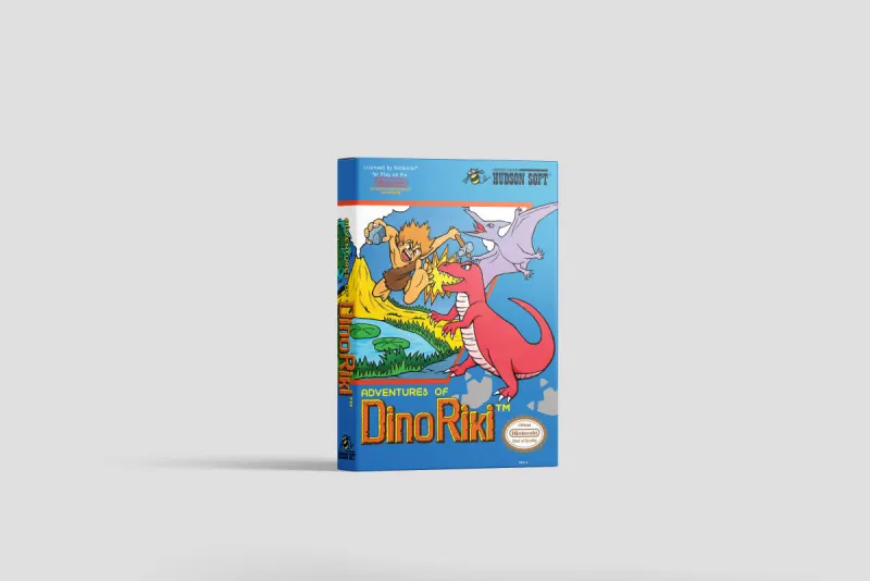 Adventures of Dino Riki - Boîte de remplacement Nintendo NES, image 2