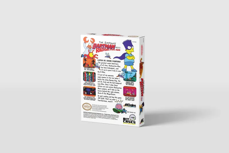 The Simpsons: Bartman Meets Radioactive Man - Boîte de remplacement Nintendo NES, image 3