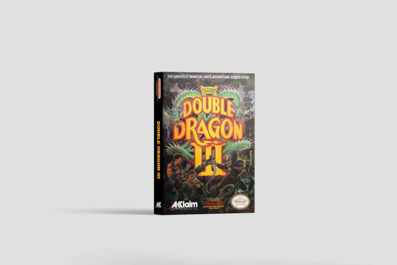 Double Dragon III: The Sacred Stones - Caja de repuesto Nintendo NES, imagen 2
