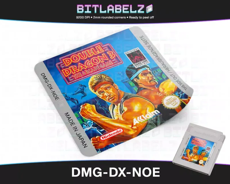 Double Dragon III: The Arcade Game - Etichetta Game Boy [DMG-DX-NOE]