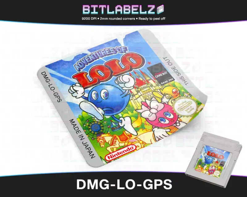 Adventures of Lolo - Etichetta Game Boy [DMG-LO-GPS]