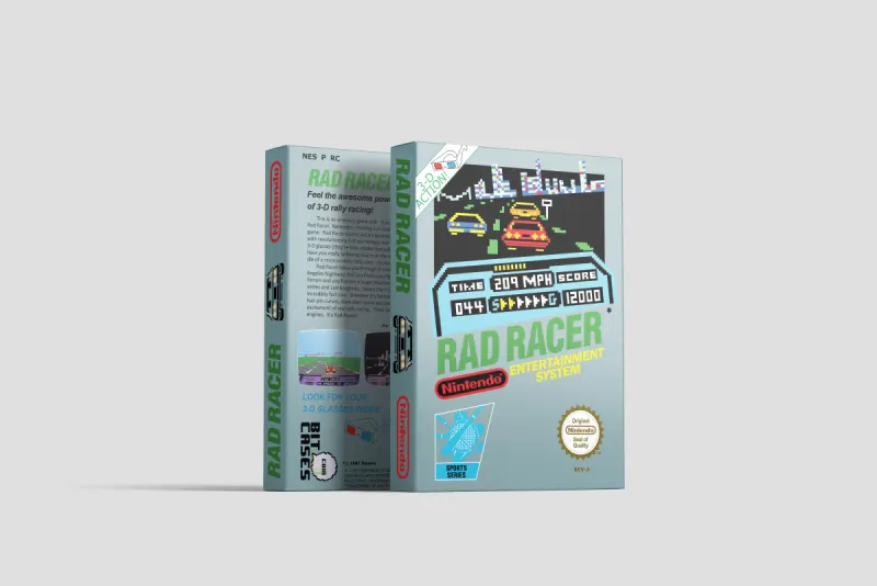Rad Racer - Boîte de remplacement Nintendo NES