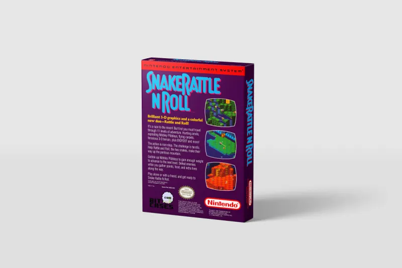 Snake Rattle ’n’ Roll - Boîte de remplacement Nintendo NES, image 3