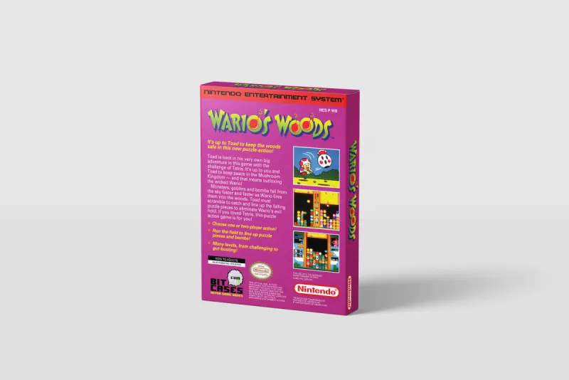 Wario's Woods - Boîte de remplacement Nintendo NES, image 3