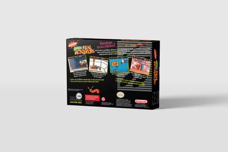 Aaahh!!! Real Monsters - Boîte de remplacement Super Nintendo, image 3