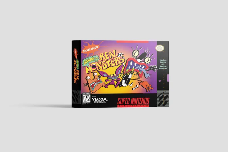 Aaahh!!! Real Monsters - Boîte de remplacement Super Nintendo, image 2