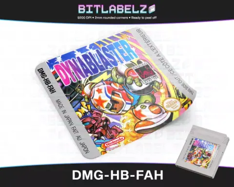 Dynablaster - Etichetta Game Boy [DMG-HB-FAH]