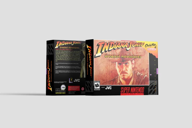Indiana Jones’ Greatest Adventures - Boîte de remplacement Super Nintendo