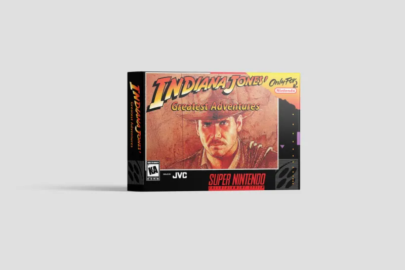 Indiana Jones’ Greatest Adventures - Boîte de remplacement Super Nintendo, image 2