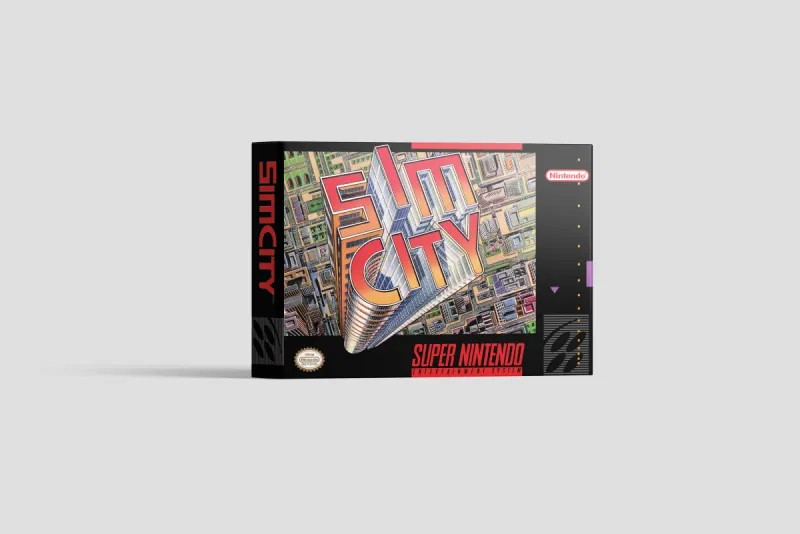 Sim City - Scatola di ricambio Super Nintendo, immagine 2