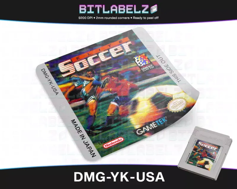 Elite Soccer - Etichetta Game Boy [DMG-YK-USA]