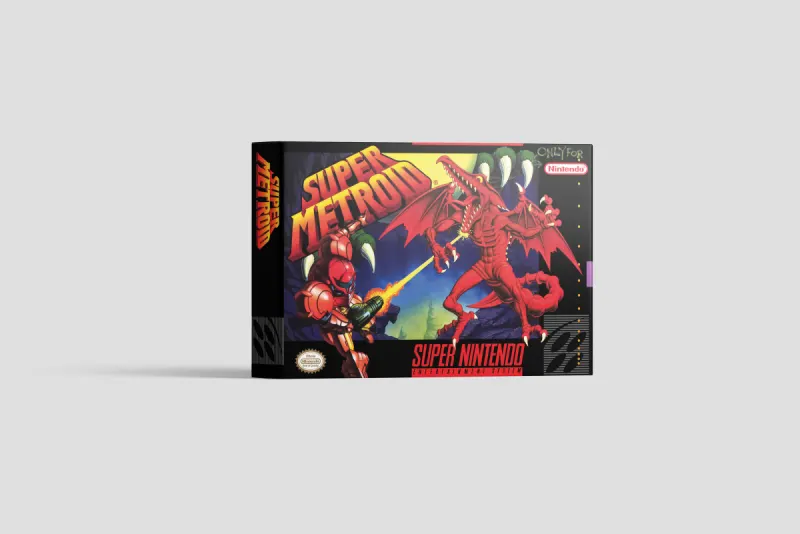 Super Metroid - Scatola di ricambio Super Nintendo, immagine 2