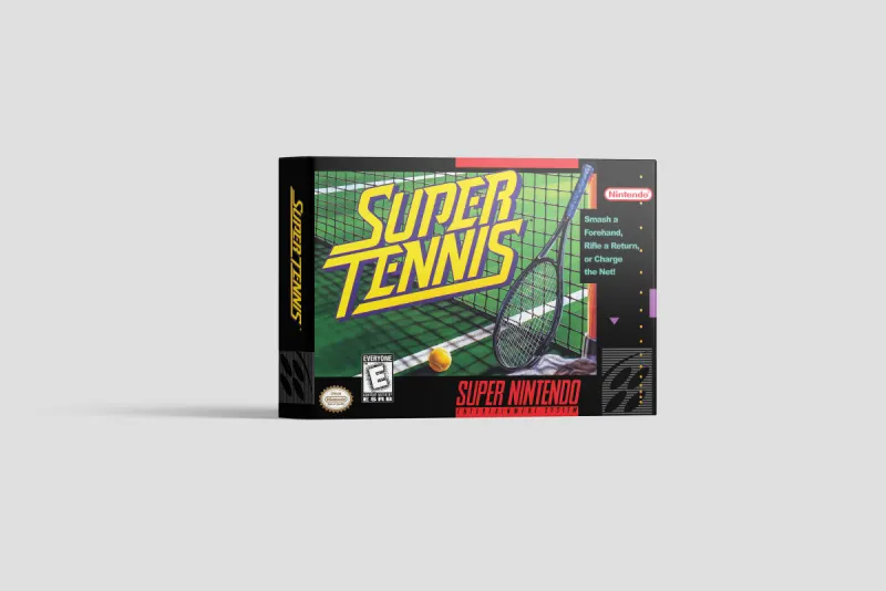 Super Tennis - Boîte de remplacement Super Nintendo, image 2