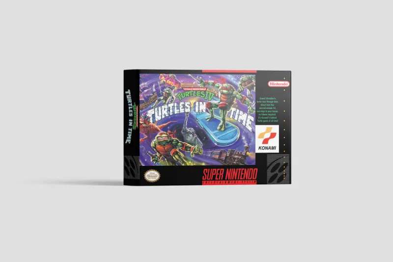 Teenage Mutant Ninja Turtles: Turtles in Time - Caja de repuesto Super Nintendo, imagen 2