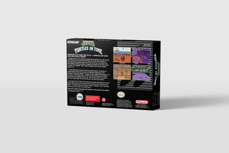 Teenage Mutant Ninja Turtles: Turtles in Time - Caja de repuesto Super Nintendo, imagen 3