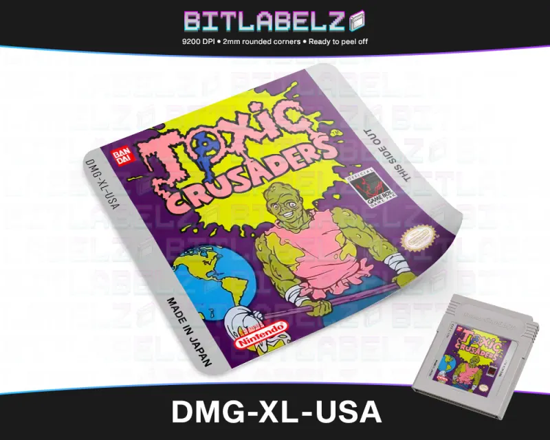 Toxic Crusaders - Étiquette Game Boy [DMG-XL-USA]