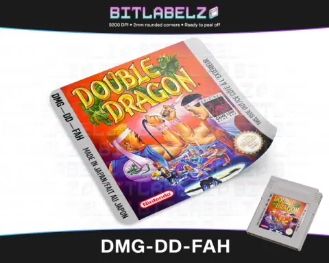 Double Dragon - Etichetta Game Boy [DMG-DD-FAH]