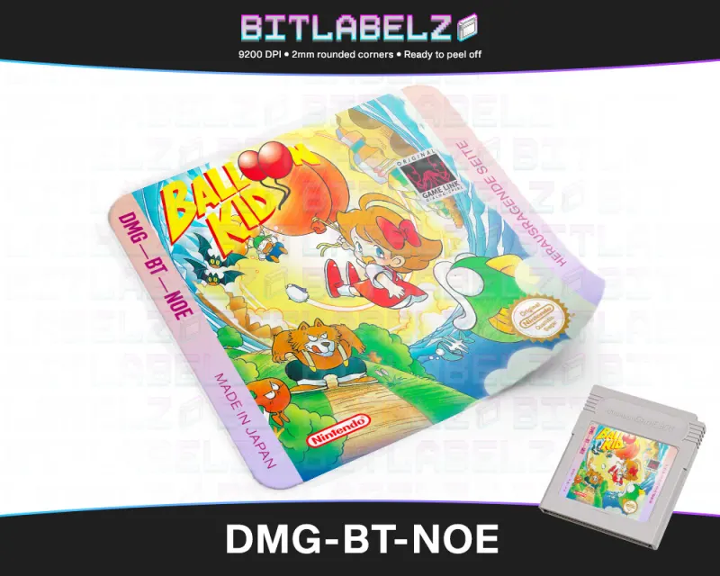 Balloon Kid - Étiquette Game Boy custom [DMG-BT-NOE]