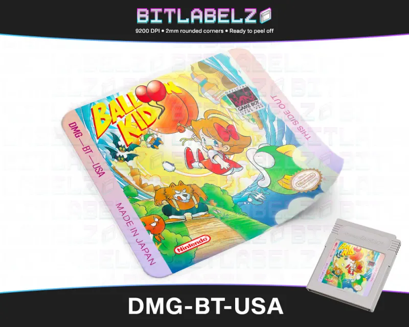 Balloon Kid - Étiquette Game Boy custom [DMG-BT-USA]
