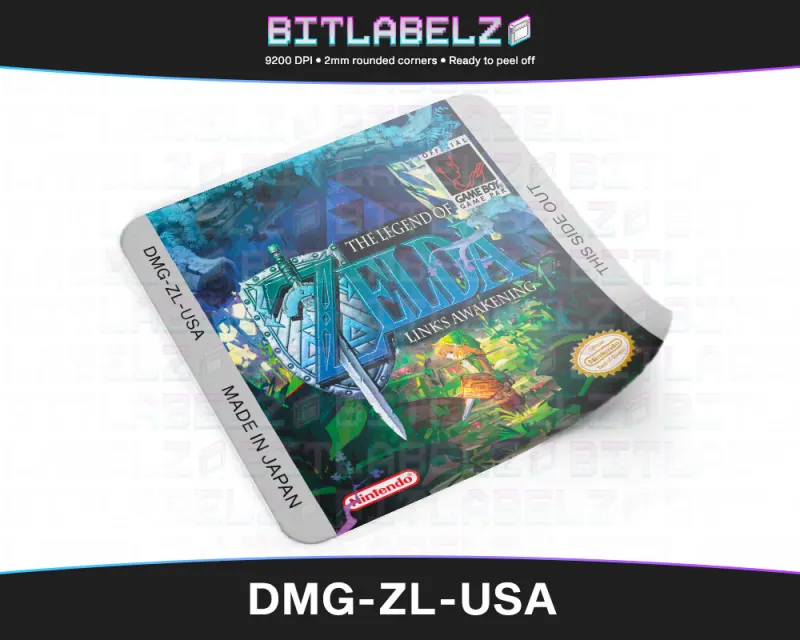 The Legend of Zelda: Link's Awakening - Etichetta Game Boy custom [DMG-ZL-USA]